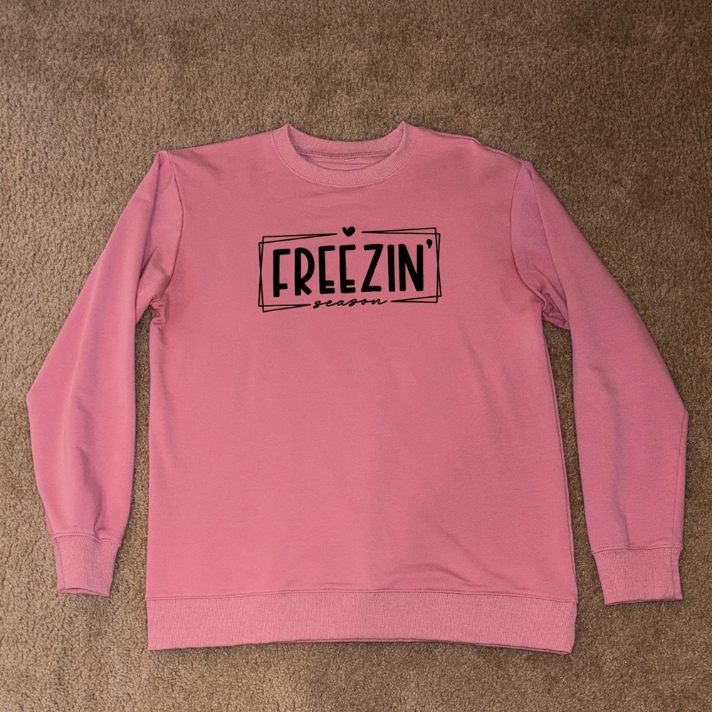 SHEIN Pink Graphic Sweatshirt